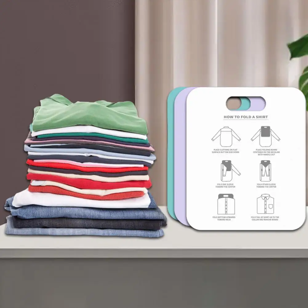 

Shirt Folding Board Reusable Hanging Hole Design Closet Organizer Child/Adult Clothing Folders Board Organizer Laundry Storage