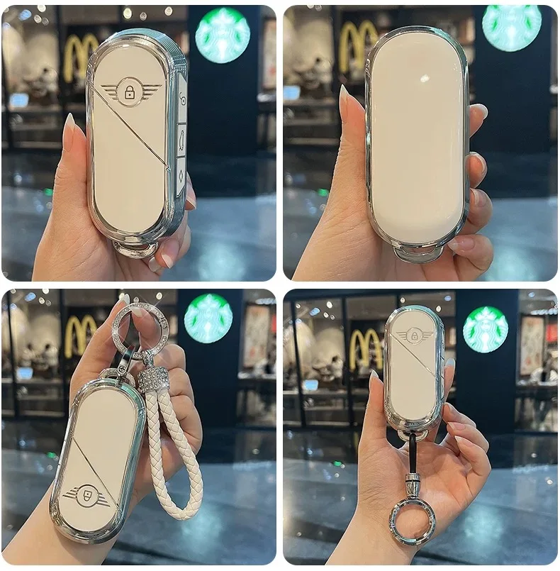 Key Case TPU Car Remote Key Case Cover Shell Protection For Bmw Mini Countryman Cooper One Accessories Holder Shell Keychain