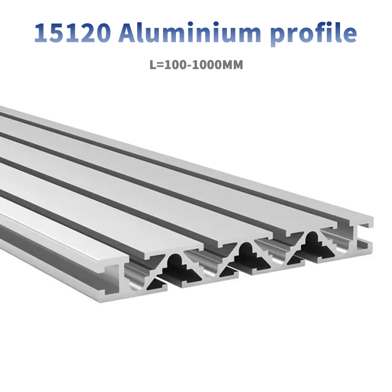 15120 โปรไฟล์อลูมิเนียม 15120 Extrusion 100 300 มม.500 มม.1000 มม.ความยาว Anodized Linear Rail 15x120 มม.สําหรับชิ้นส่วน CNC DIY 3D เครื่องพิมพ์ 1