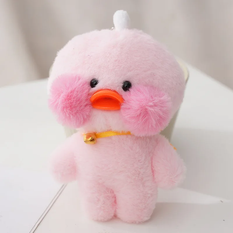 Lalafanfan Duck Keychain 13cm Kawaii Hyaluronic Ducks Acid Doll Duck Pendant Plush Stuffed Animals Soft Toys Birthday Gifts Kids plush keychain key chain plush doll plush toy