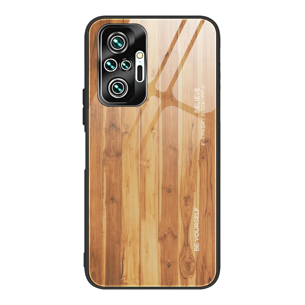 Wood Grain Phone Case For Redmi Note11S 10PRO 10S 9S 9PRO 8PRO 8T Tempered Glass Protective Cover Redmi 10 9A 8A 7A phone dry bag Cases & Covers