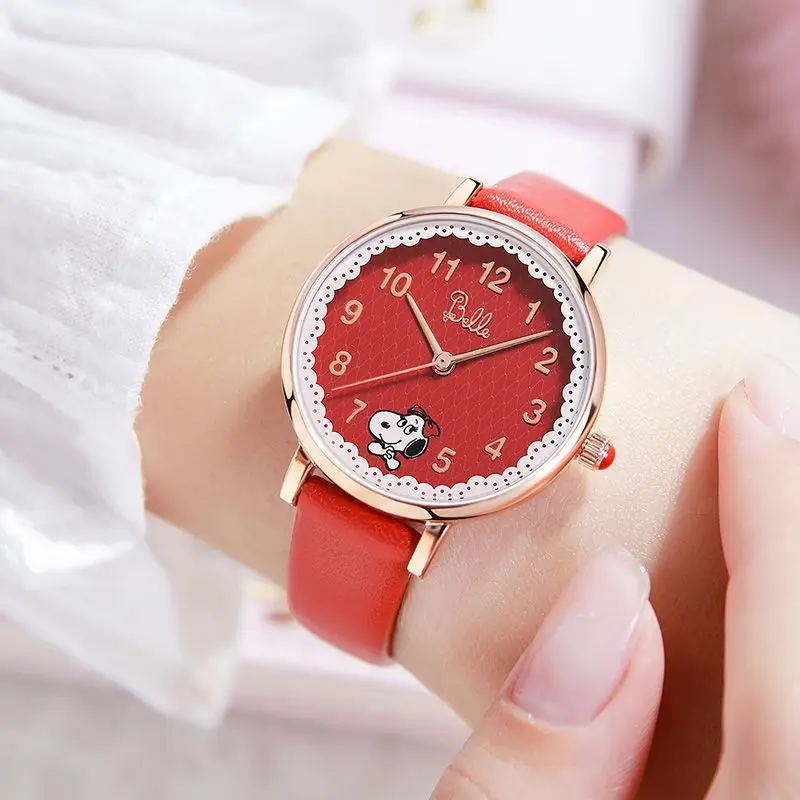 

Snoopy women's new fun and creative sweet and cute cartoon pattern simple and versatile fashion quartz waterproof watch gift