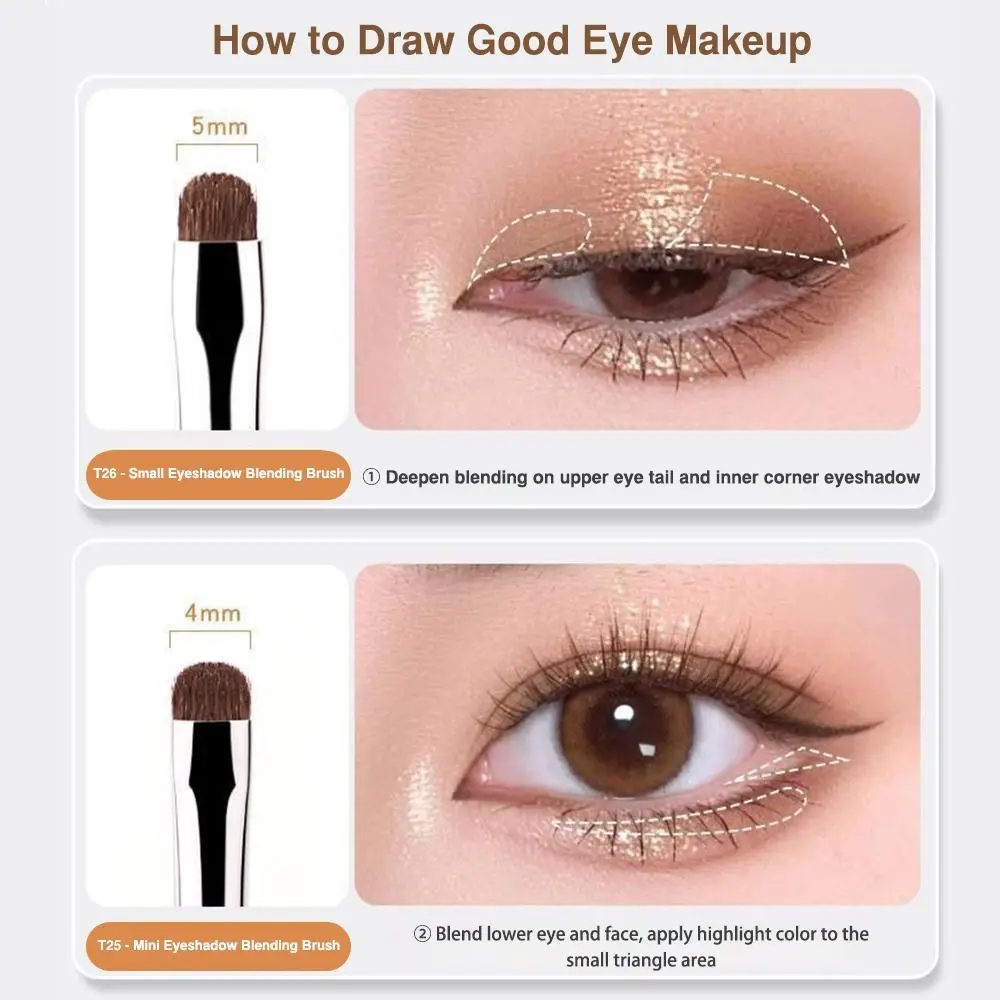 Fine Soft Hairs Eye Makeup Brush Plastic Handle Professional Eye Detail Brush Makeup Brushes & Tools for Women