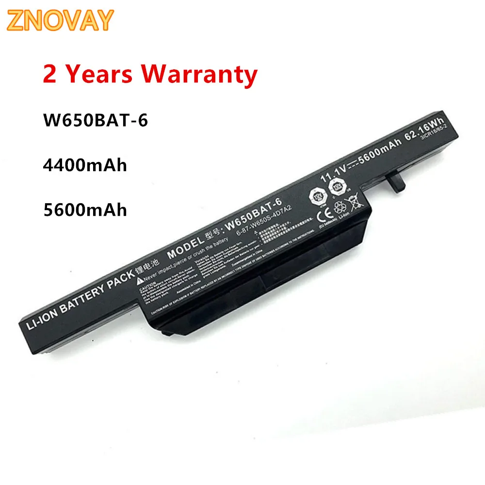 Znovay-bateria do Portátil para Clevo W650bat6 Bateria do Portátil W650dc W650rb W650rc W650rc1 W650rn 687-w650s4d7a2