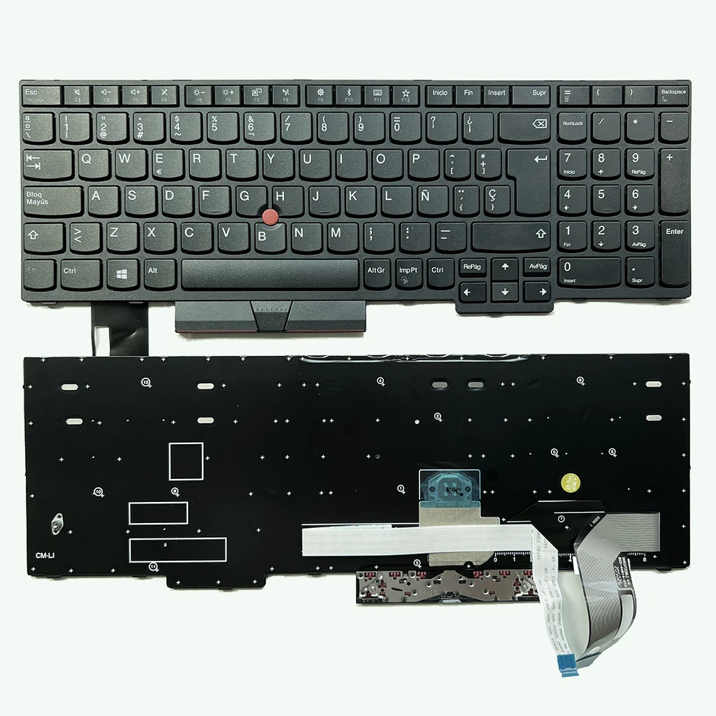 Tastiera Retroilluminata Spagnola E580 Per Lenovo Thinkpad E580 E585 E590 E595 T590 L580 L590 P52 P72 P53 P73 Sp