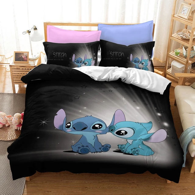 Stitch Housse De Couette 3 Pièces avec Taie d'oreiller Ensemble De Literie  Ensemble De Lilo & Stitch 3D Literie Parure pour Enfants Adultes  King（220x240cm） : : Cuisine et Maison