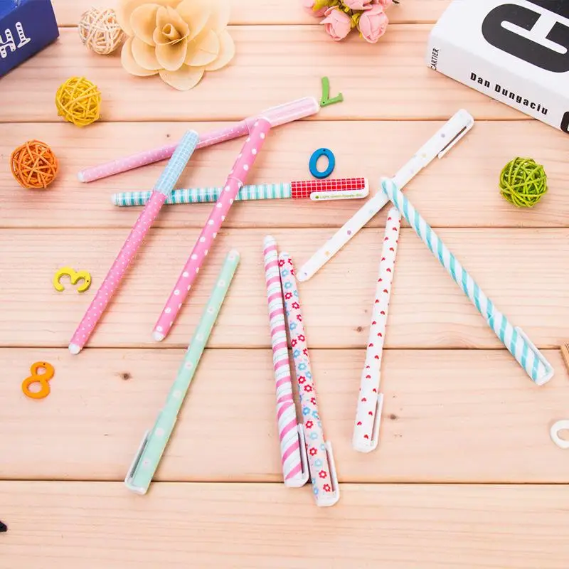 10 Stück/Set Bunte 0,38 mm Gel-Stift Blume Tier Sternenstern Süße Flora Farbige Gel-Stift niedliche Stifte für Schule Stationär – Detail 13