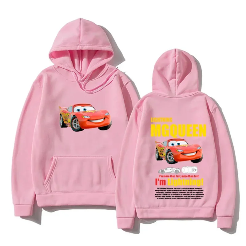 Autumn and Winter Men's Hooded Sweatshirt Racing McQueen Fun Printing Casual Fashion Long Sleeve Sweatshirt Fleece Warm Top 5