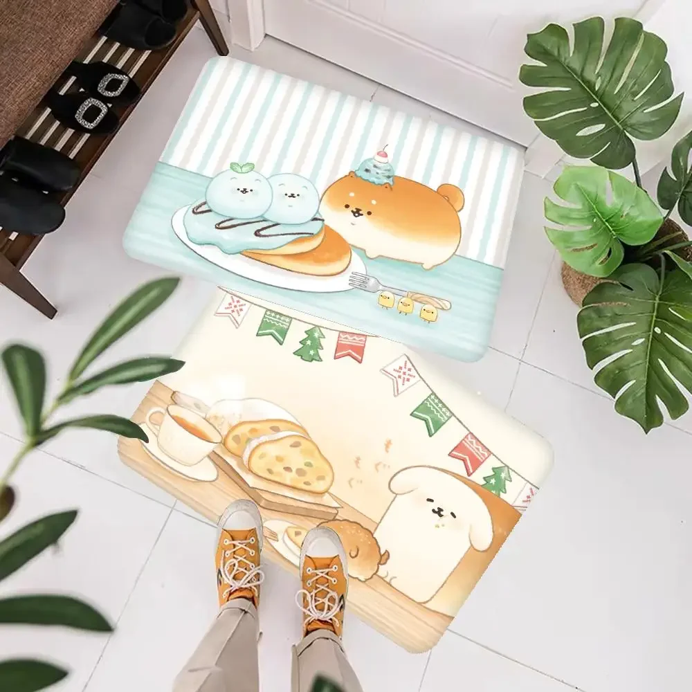 

Cartoon Shiba Inu Dog Floor Mat Floor Mat Nordic Style Home Doormat Bathroom-Toilet Mats Bedroom Hotel Decor Mat