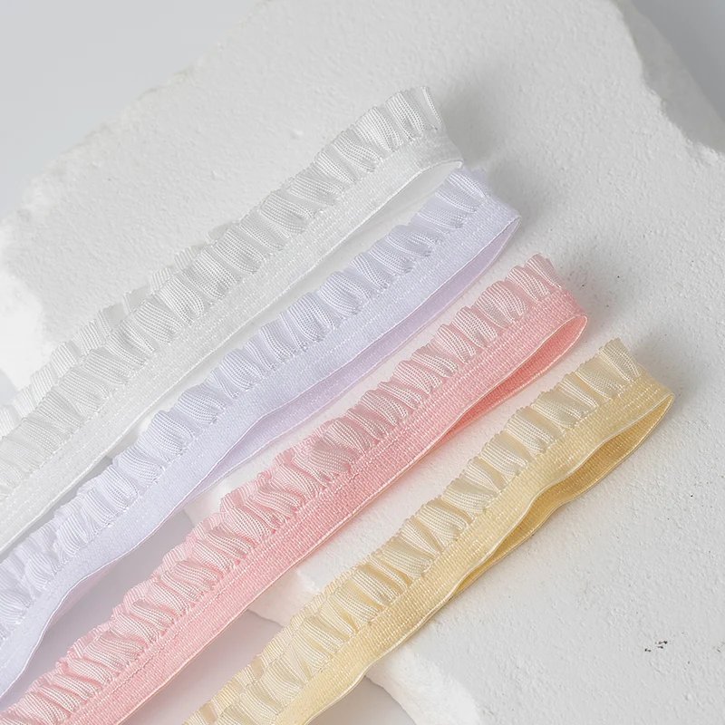 Elastic Lace Trim Ribbons for Party Dress Decoration Clothing DIY Crafts Supplies Needlework Sewing Fabric 5Meters