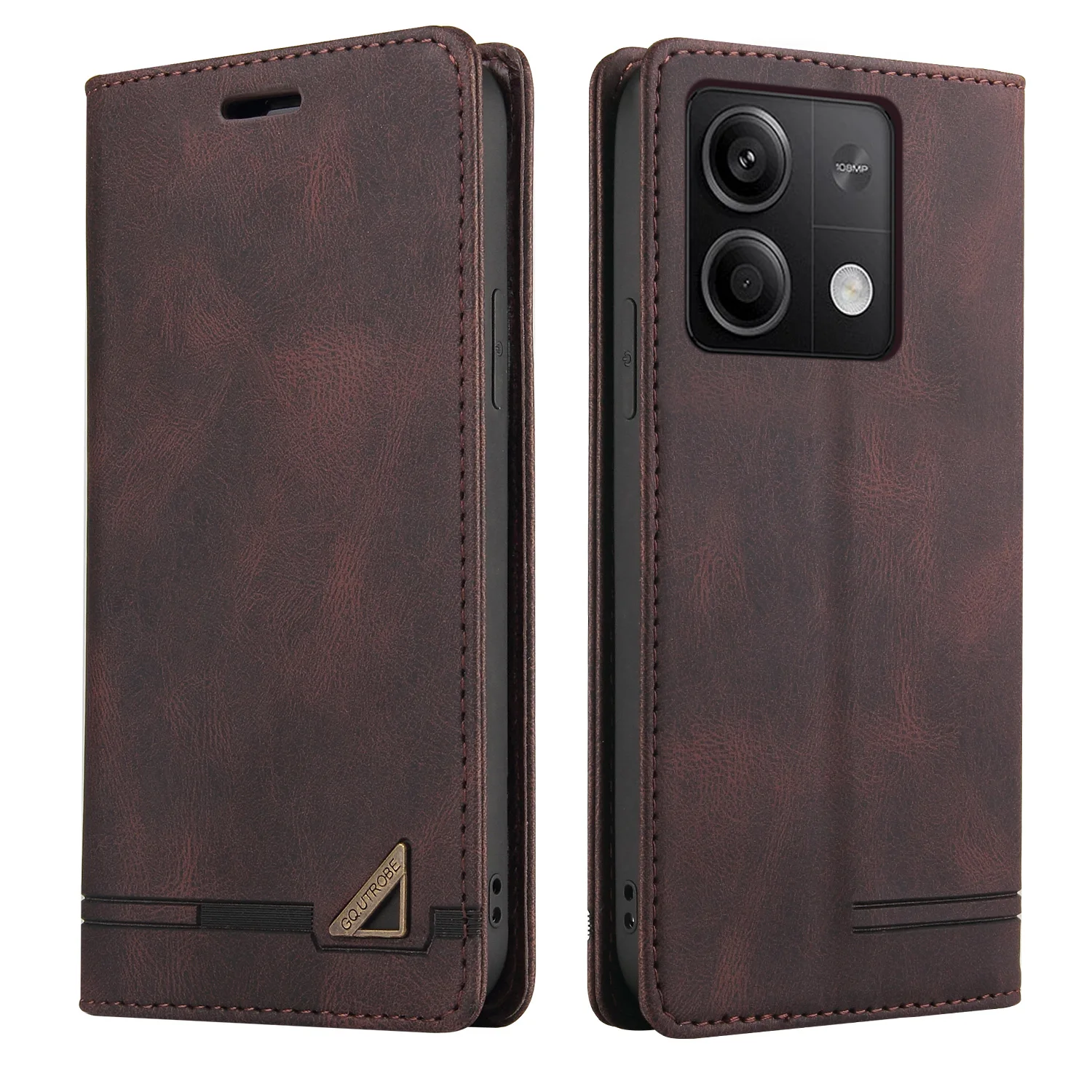 Premium Flip Leather Wallet Case with Anti-Theft Protection