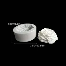 Peony Flower Silicone Mold for DIY Soap, Candle, and Aromatherapy Crafting - Elegant Home and Wedding Decoration Gift (Green flower)