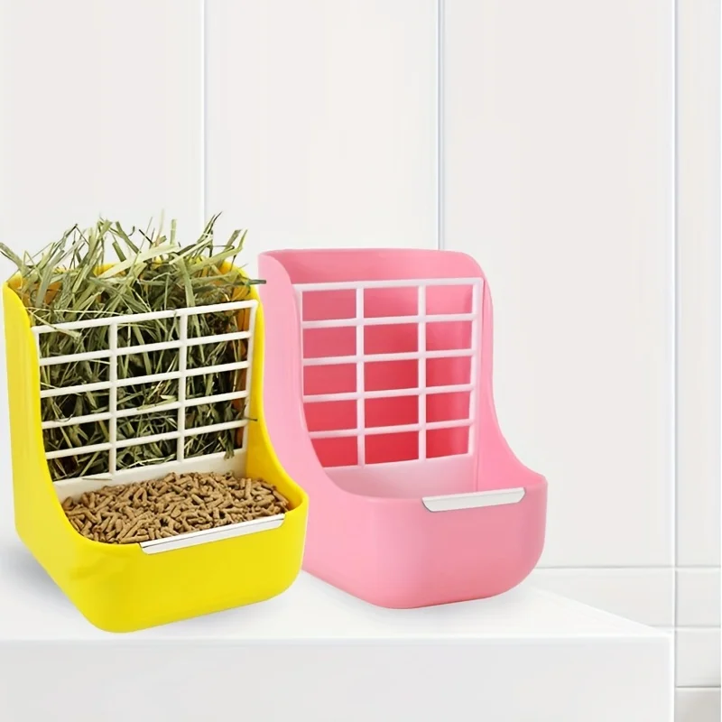 Hay Feeder Suitable for Small Pet Cages Two in One Rabbit Hay Feeder Suitable for Rabbits Guinea Pigs Cats