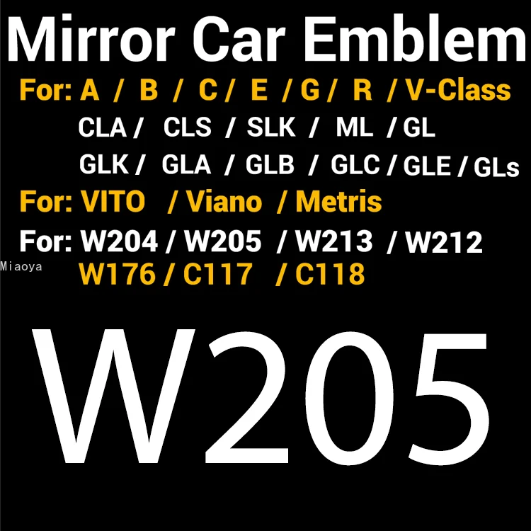 

Mirror Logo Front Emblem For mercedes amg W205 W212 W213 ML GL W166 CLA C117 A W176 B C W204 E GLK X204 GLA X156 GLC GLE GT43