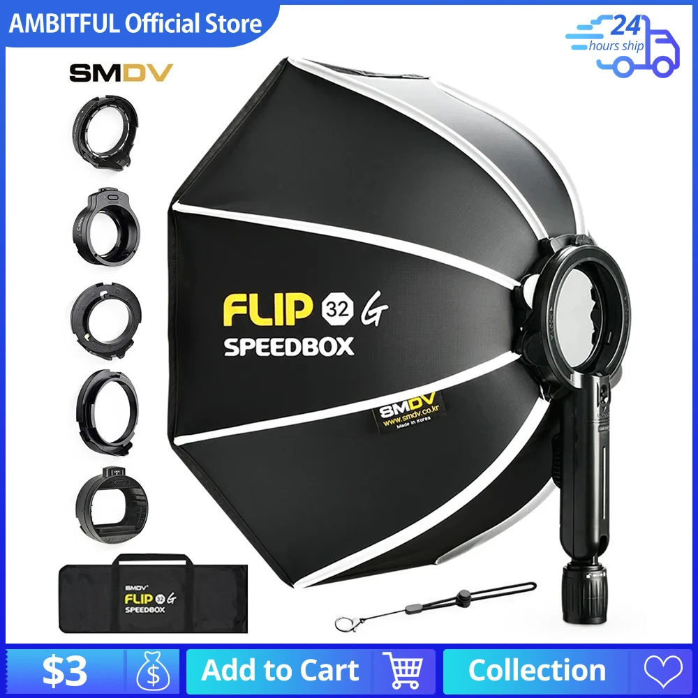 SMDV Flip 32 Quickly Release Parabolic Out Door Softbox for A2 
