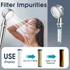 High Pressure Turbo Fan Shower Head with Filter, 360° Swivel, Water Saving, Rainfall Design - Bathroom Accessories Hair stopper 3