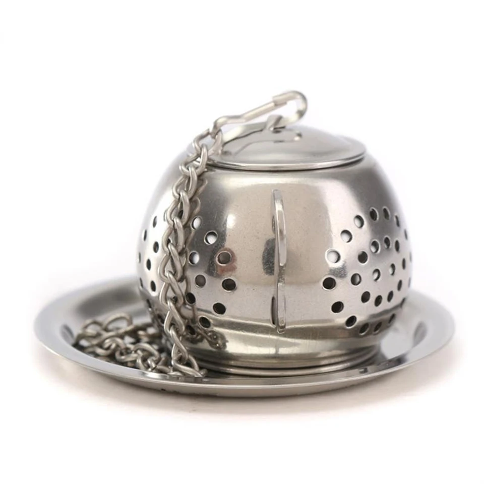 Vegena Set 2 Colini Da Tè In Acciaio Inox Con Paletta - Filtro A Maglia Fine Con Coperchio E Doppio Manico, Per Tazze E Teiere Diametro 70-125 Mm - 3