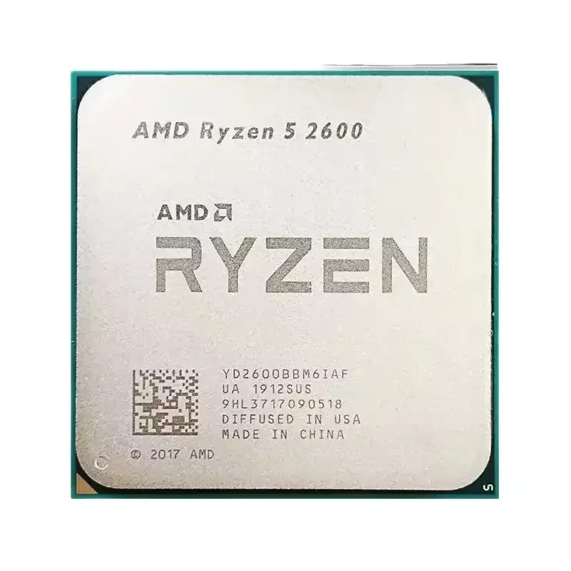AMD Ryzen 5 2600 6코어 12스레드 게이밍 데스크탑 CPU 3.4GHz 16MB L3 캐시 고성능 프로세서 (게이밍 PC용 AM4 소켓)