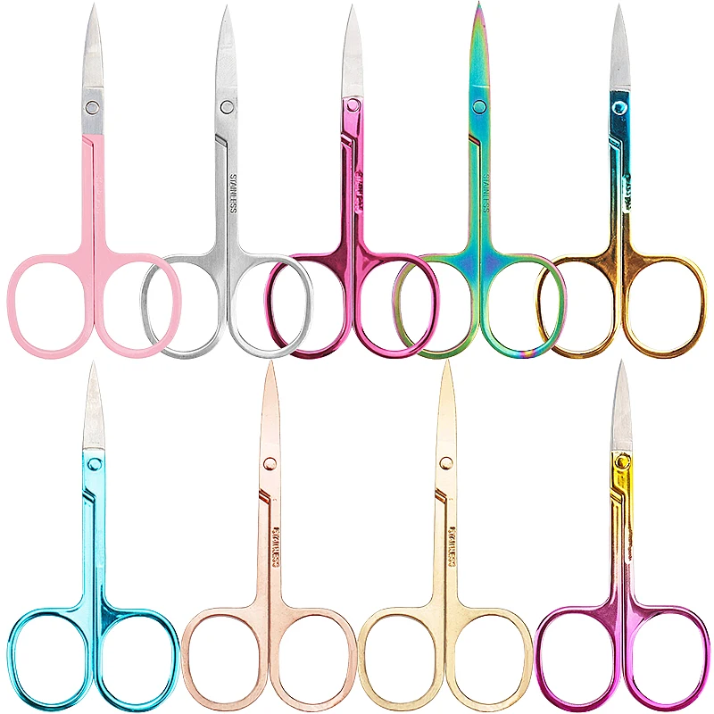 1 Pc Eyebrow Scissor Makeup Eyelash Trimmer Facial Hair Remover Manicure Nail Cuticle Scissors Beauty Tools 2