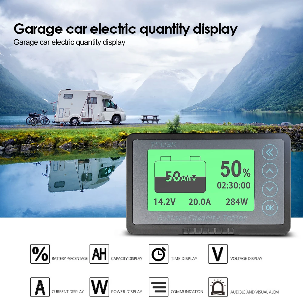 DC 500A Coulomb mètre batterie moniteur capacité r... – Grandado