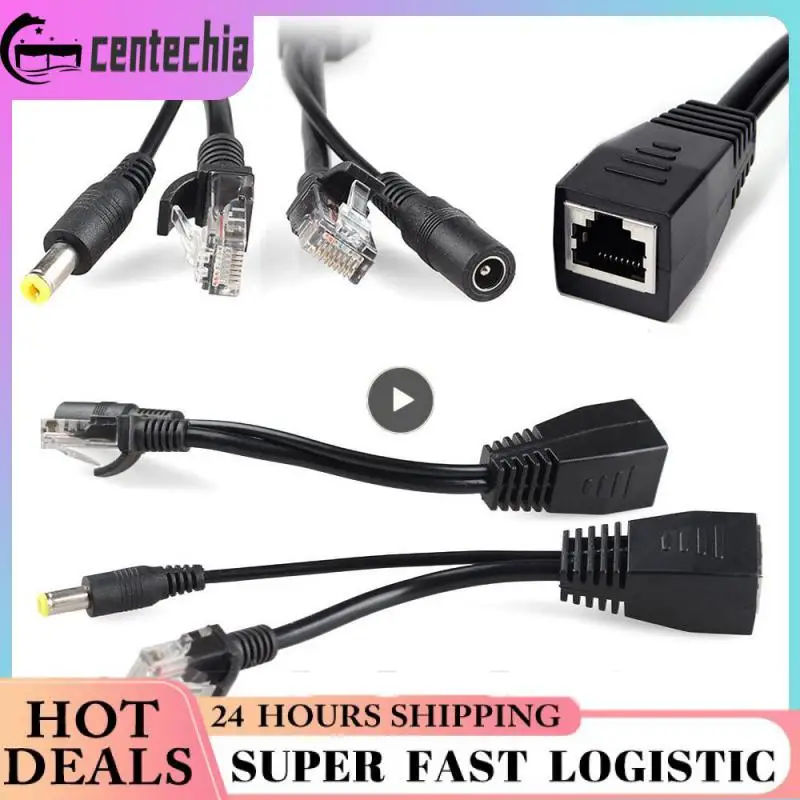 

Cable Passive Power Over Ethernet Adapter Cable POE Splitter RJ45 Injector Power Supply Module 12-48v For IP Camea