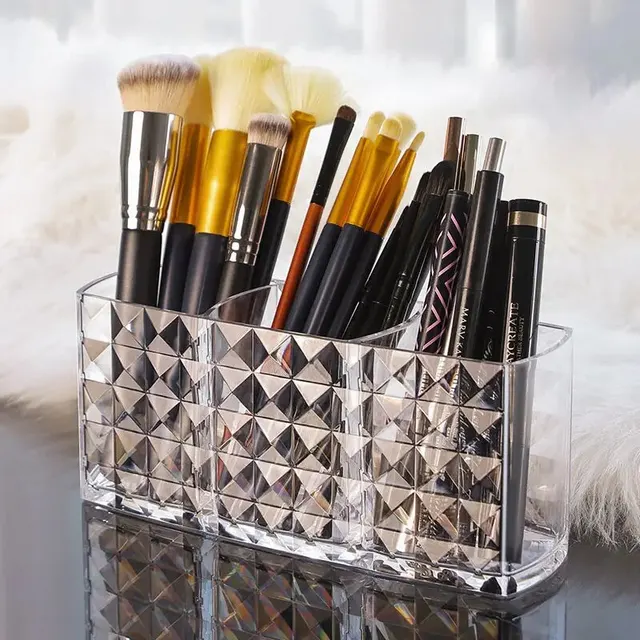 1/2-Pack Diamond Pattern Cosmetic Organizer Box 5