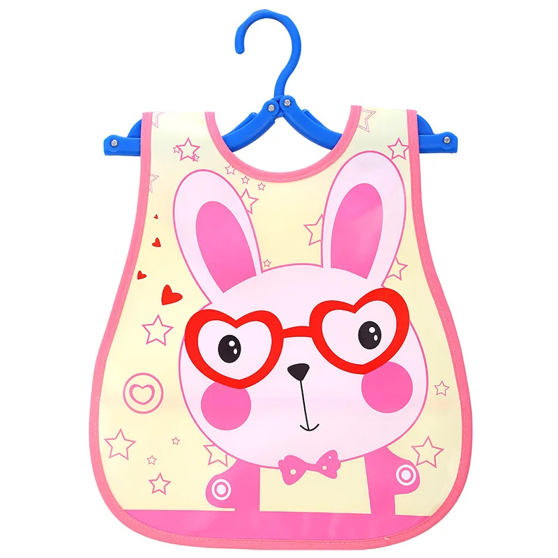 Double Button Adjustable Baby Bibs Soft EVA Waterproof Lunch Bibs Apron for Infant Children Cartoon Feeding Burp Cloths Pinafore accessoriesbaby eating  Baby Accessories