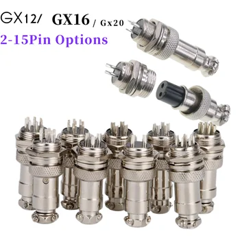 5/10/20 ชุด GX12 GX16 GX20 2 - 15 Pin กันน้ํา Circular Aviation Plug Sockets, เลือกคุณภาพ 1