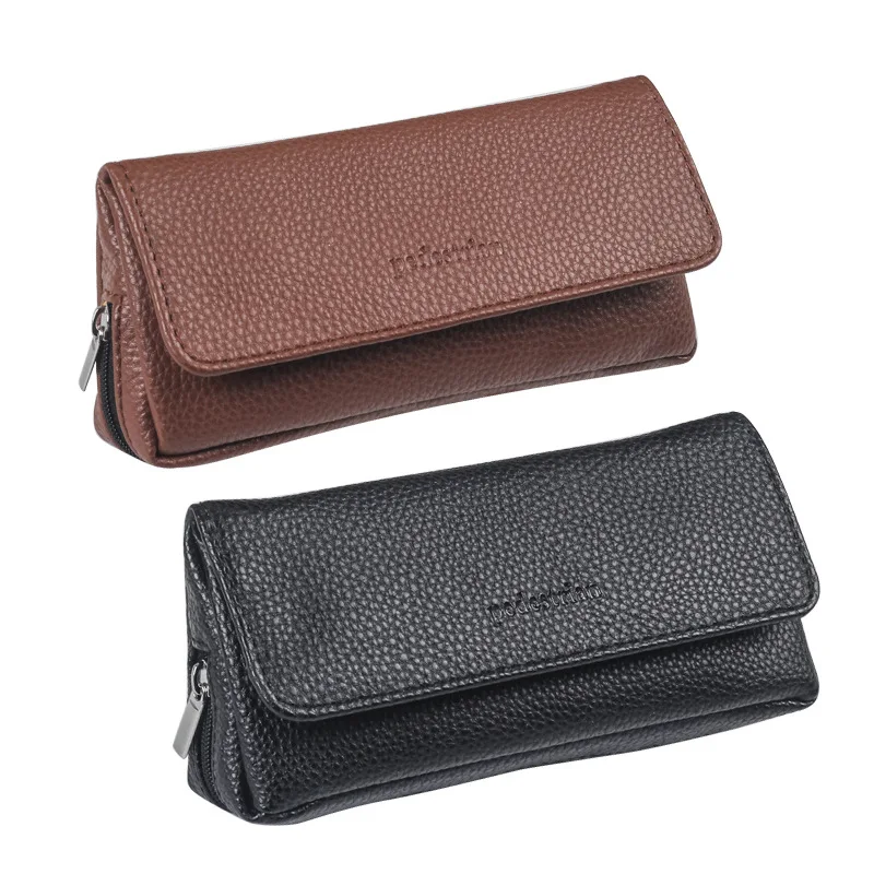 Smoking Pipes Bag Tobacco Pouch Holder Top PU Leather Cigarette Storage