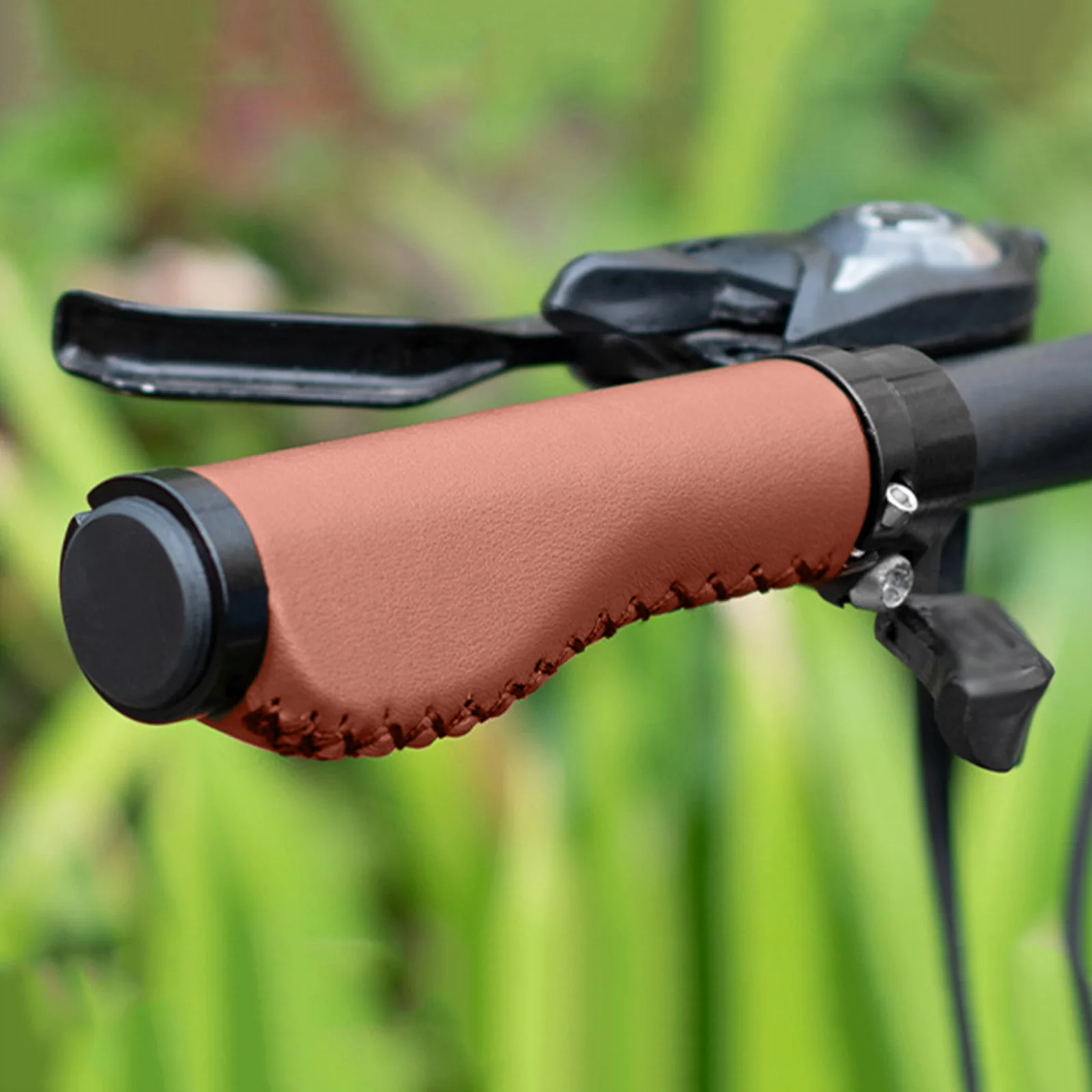 Bicycle Handle Bar Grips MTB Road Bike Handble Grip Absorbing Vibration Soft PU Leather Sleeve Cycling Accessories