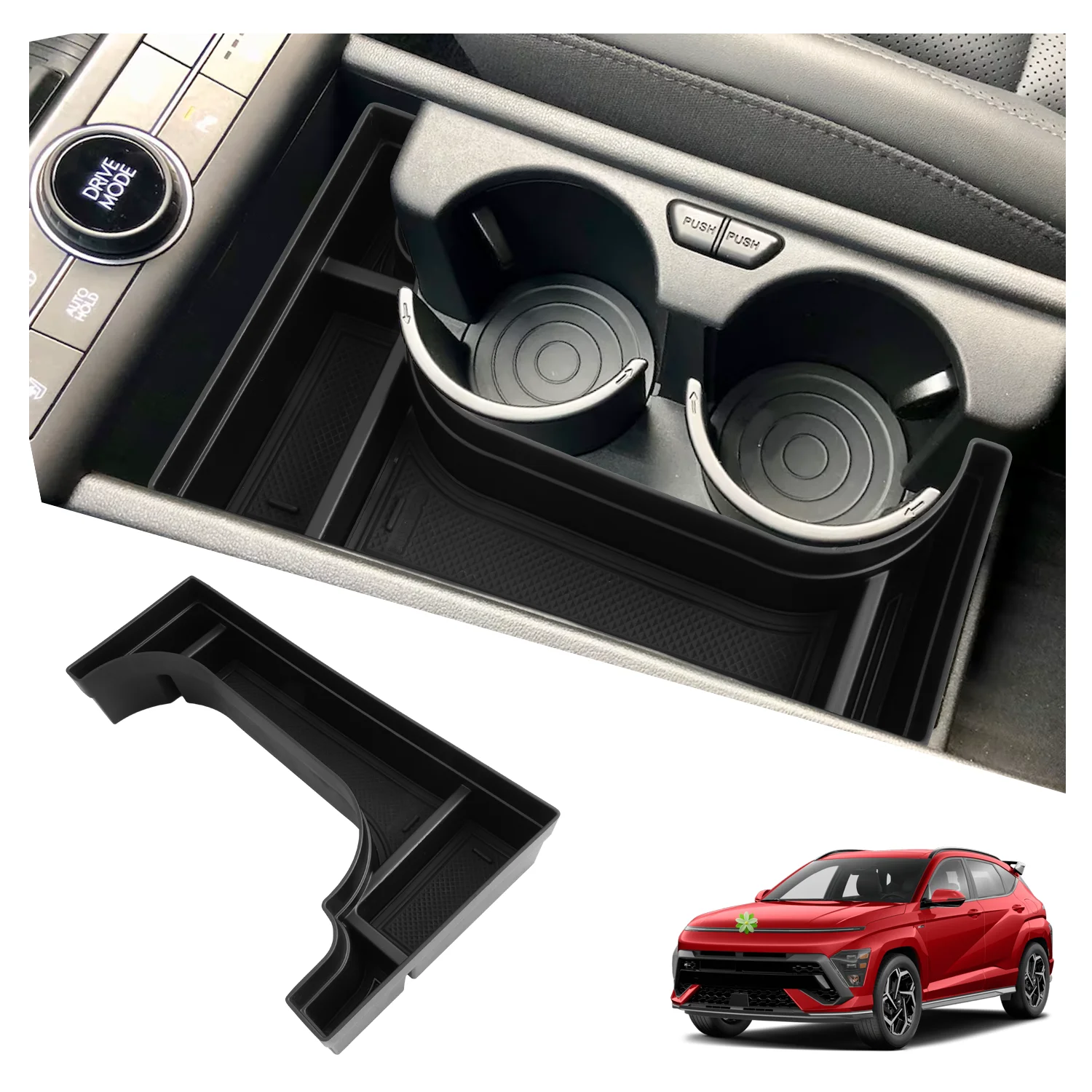 LANGBEAN Boîte De Rangement Accoudoir Hyundai Kona SX2 EV 2024 2025 - Organiseur Double Couche