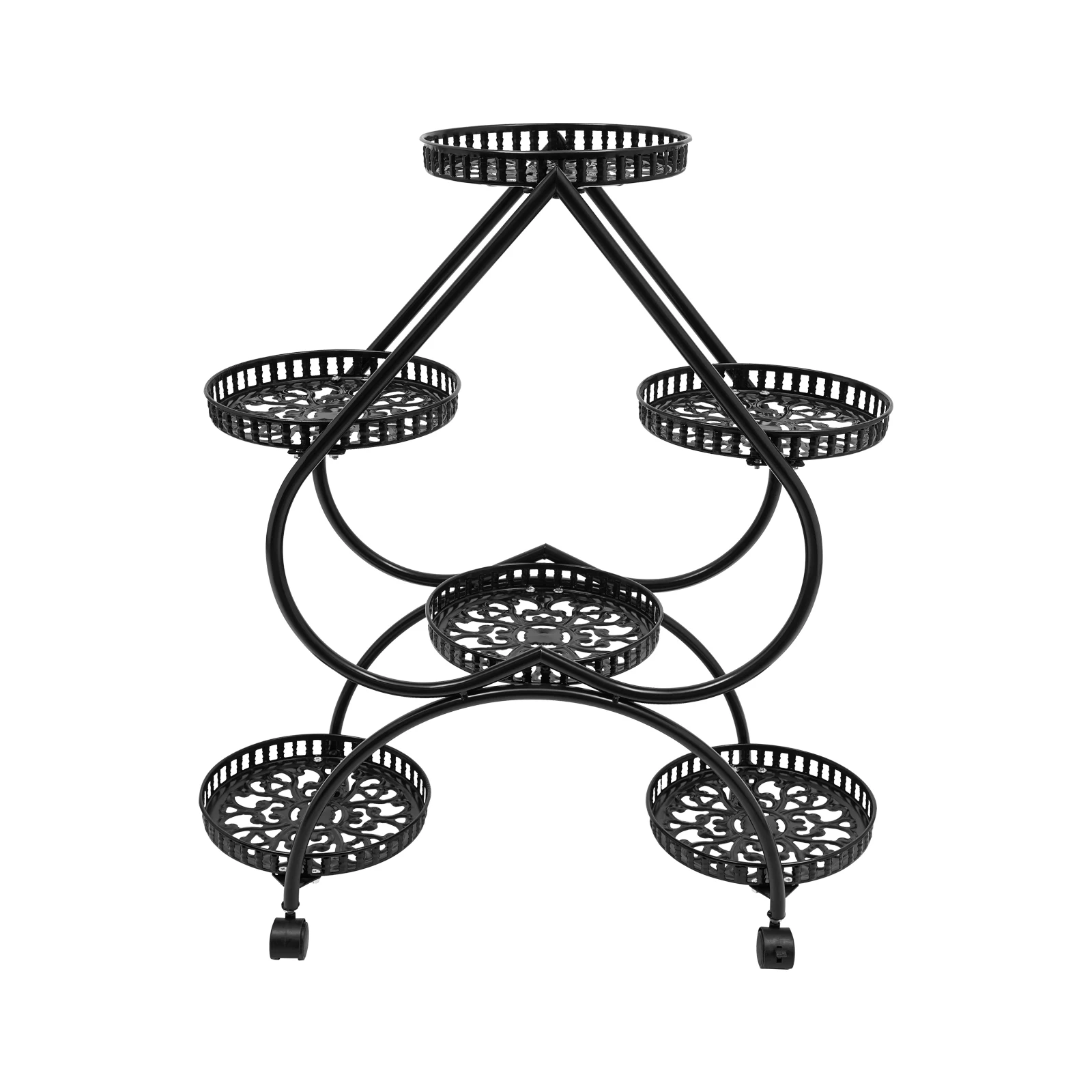 6-Pot 4-Tier Heart Plant Stand 5