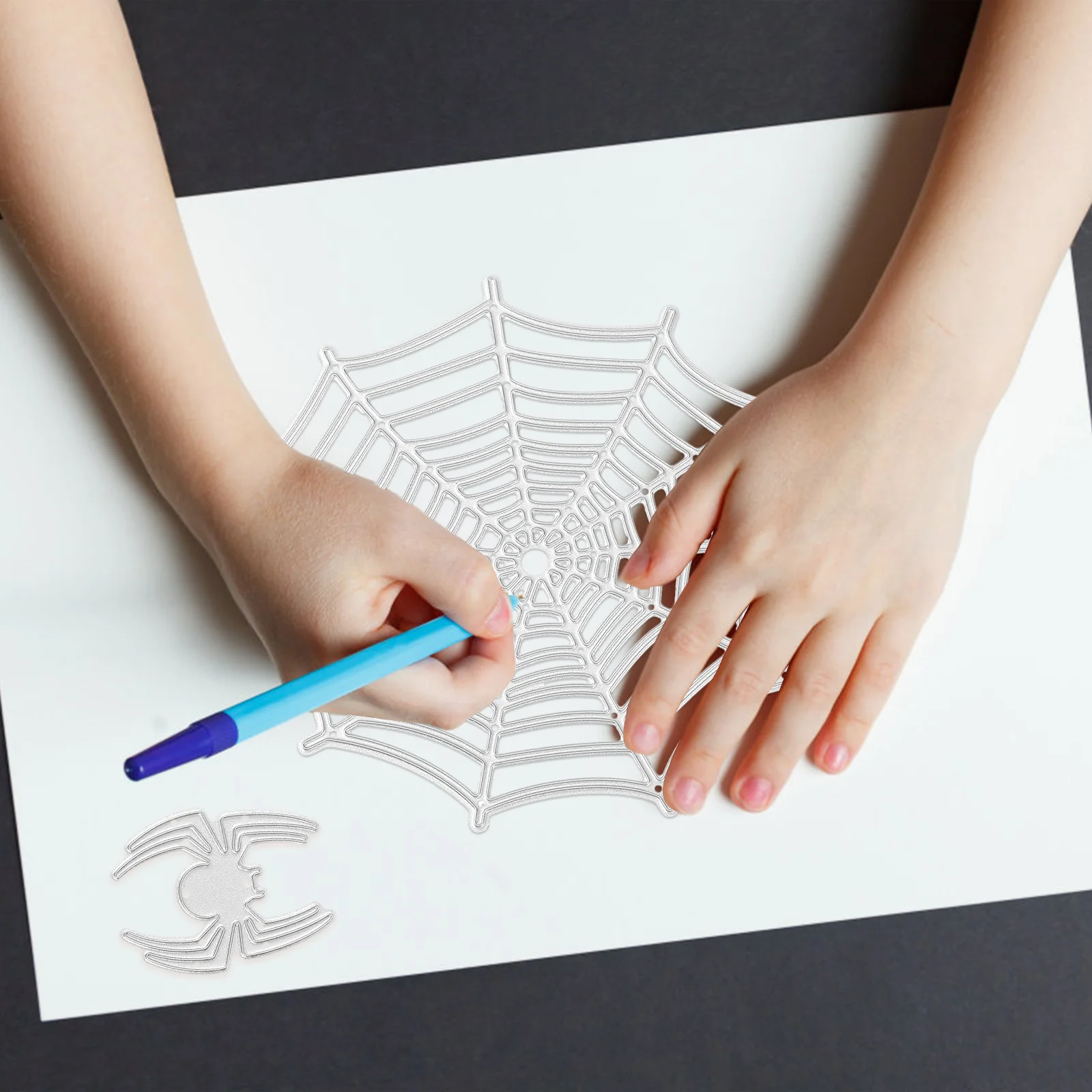 2 Pcs Spider Web Die Carbon Steel Cutting Dies Chic Halloween Embossing Template Metal Cuts