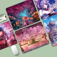 Anime Sakura Rubber Small Office Student Gaming Thickened Large Writing Pad Non-slip Cushion Mouse Pad for PC Gamer Mousemat 1