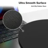 Powder Blue Gradient Marble Texture Round Wrist Rest Rubber Mouse Pad 4