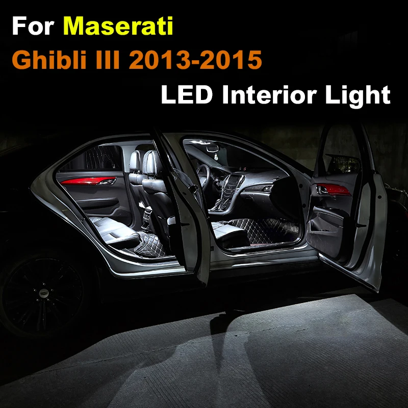 Canbus 13Pcs Interni Led Light Per Maserati Ghibli Iii 2013 - 2015 Veicolo Indoor Dome Map Lampada Da Lettura Error Free Auto Kit