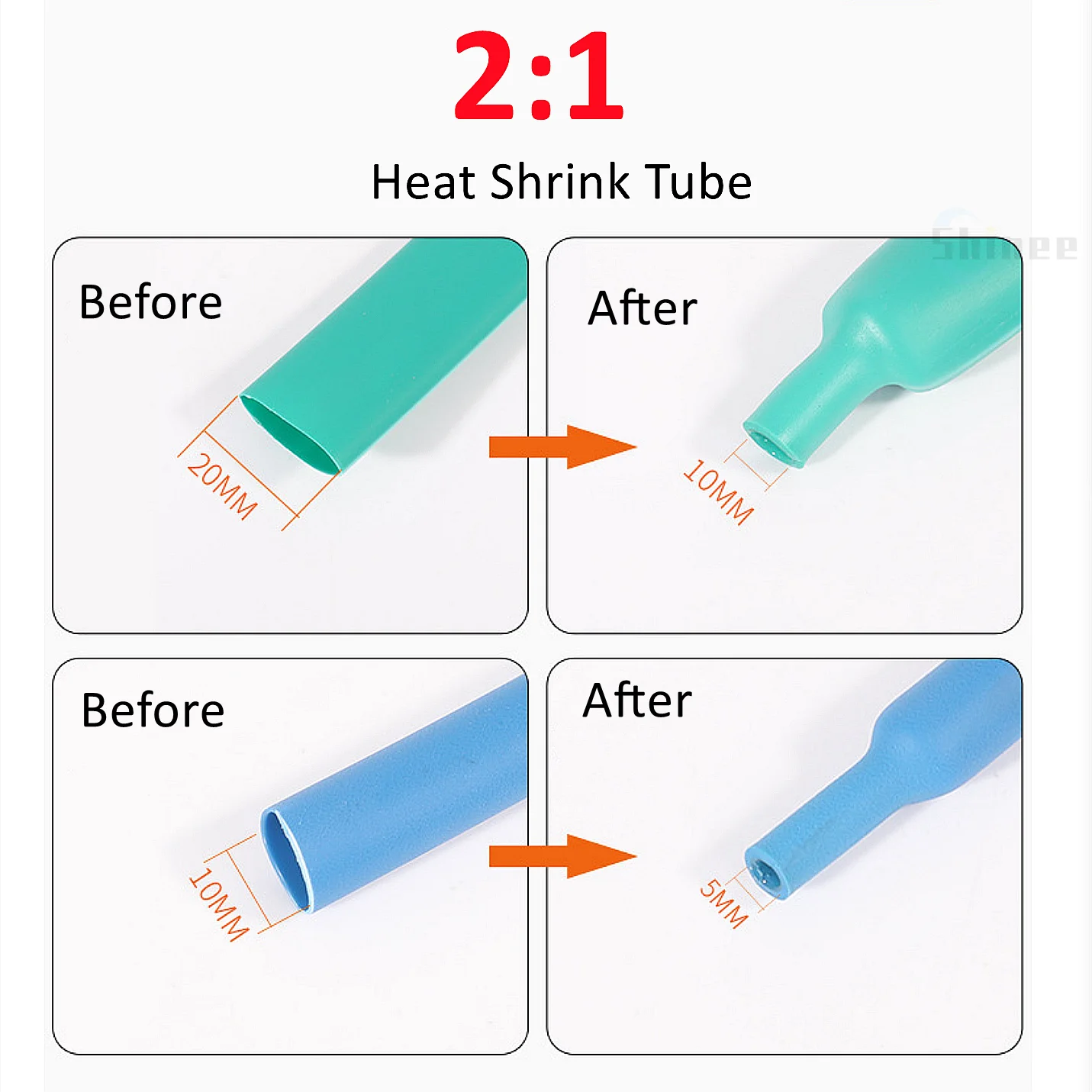 Thermoresistant trubice horko stáhnout wrapping souprava, termoretractil horko stáhnout trubice smíšený pack drát kabel izolace rukáv DIY