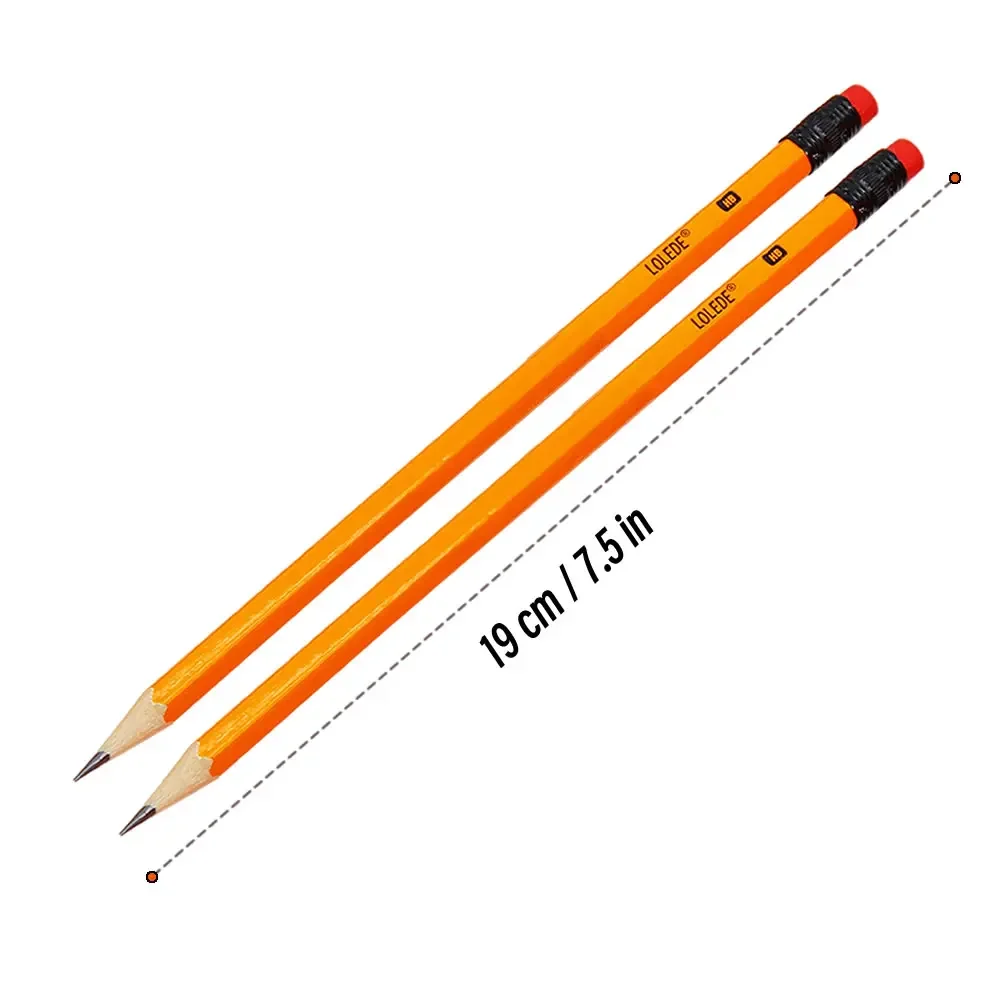 1/5/10Pcs HB Yellow Holder Sketch Pencil Wooden Lead Pencils Childrens Writing Pencils Office Painting Drawing School Stationery 2