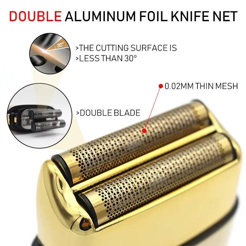 Kemei TX1 Full Metal Electric Shaver for Men Hair Beard Double Foiled Electric Razor Bald Head Finishing Shaving Machine 2