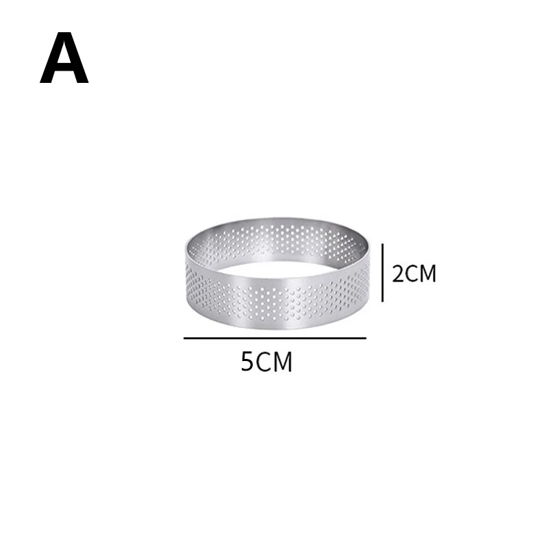 Set di 10 anelli per torte, 8 cm di diametro, in acciaio inox, stampi per mousse