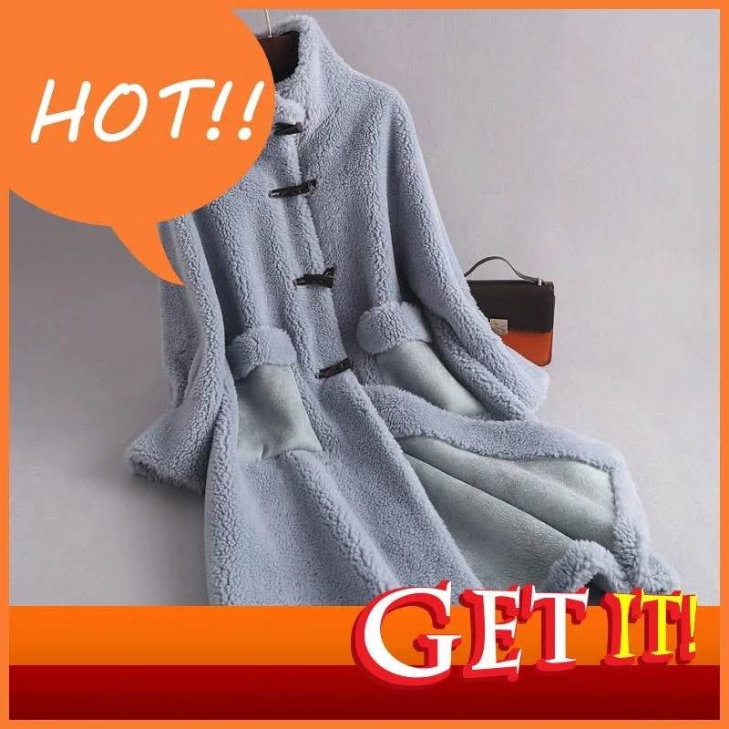 

Fur Coat High Quality Real 2023 New Long Sheep Shearling Women Winter Jackets Wool Casual Coats Korean Style Jaqueta Feminina