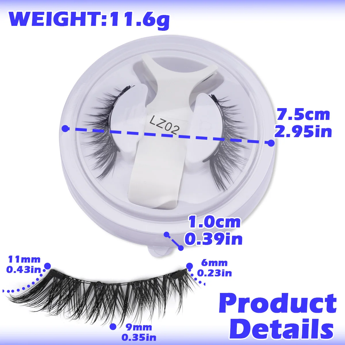 Magnetic Eyelashes 3D Fluffy Fake Mink Lashes Natural Soft Handmade False Eyelashes NO Glue Needed Magnet Tweezers Makeup Tools