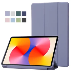 Premium Trifold PU Leather Tablet Case - Soft Back Stand Cover for Huawei MatePad SE 11 inch (2024) (Random color)