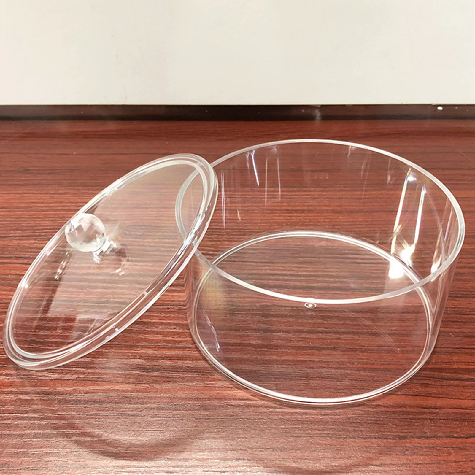 Acrylic Clear Round Storage Box Stackable Belt Rack Display Holder for Watch Jewelry Cosmetics Bracelets Rings Craft Toys Ties 6