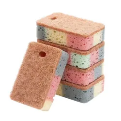 5 - Pack Double - Sided Honeycomb Cleaning Sponges for Household Dishwashing and Decontamination (5 PCS)