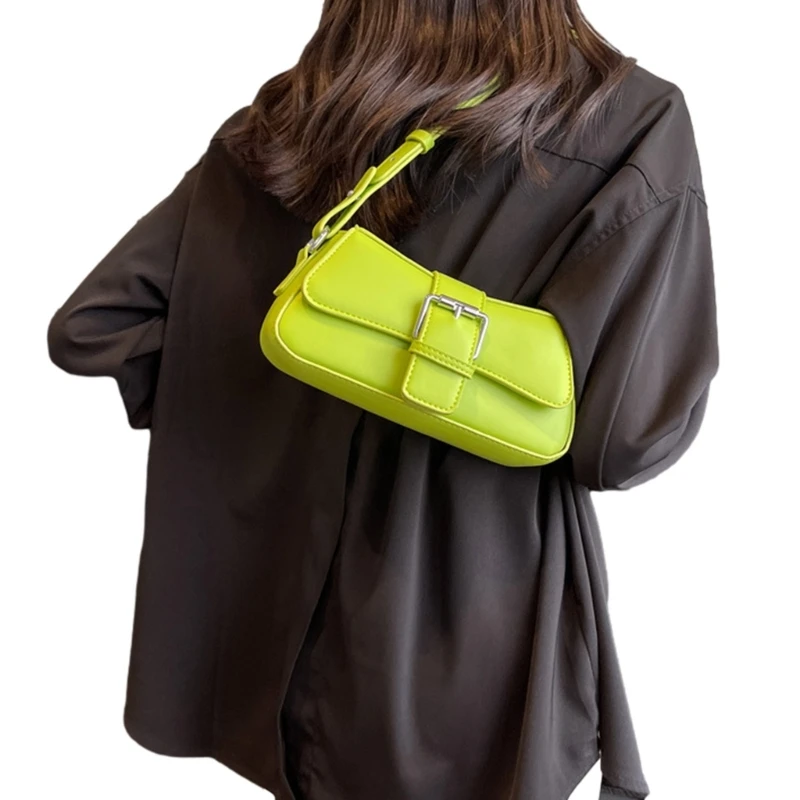Modern PU Crossbody Bag Trendy Underarm Shoulder Bag for Women and Girls