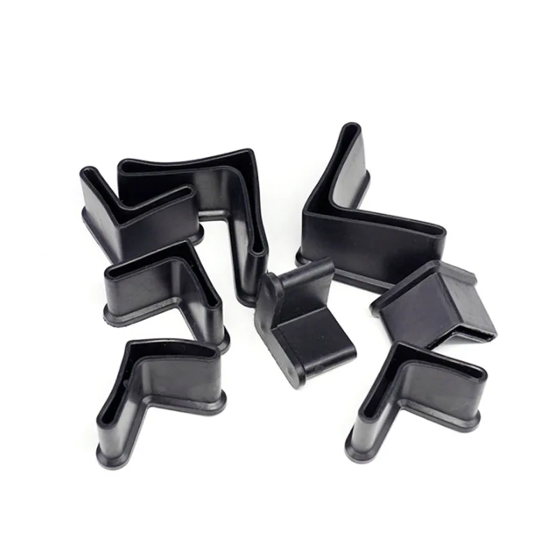 Triangle Iron End Cover Socks Rubber Angle Cap L-shaped Storage Shelf Feet Anti Scratch Table Chair Feet Leg Pad Floor Protecter