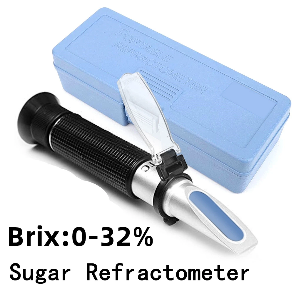 Tester rifrattometro Brix con calibrazione ATC zucchero 0-32% misuratore di  strumenti per rifrattometro di succo di frutta e verdura