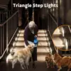 2Pack LED Solar Step Lamp Path Stair Outdoor Garden Lights Waterproof Balcony Light Decoration for Patio Stair Fence Light 6
