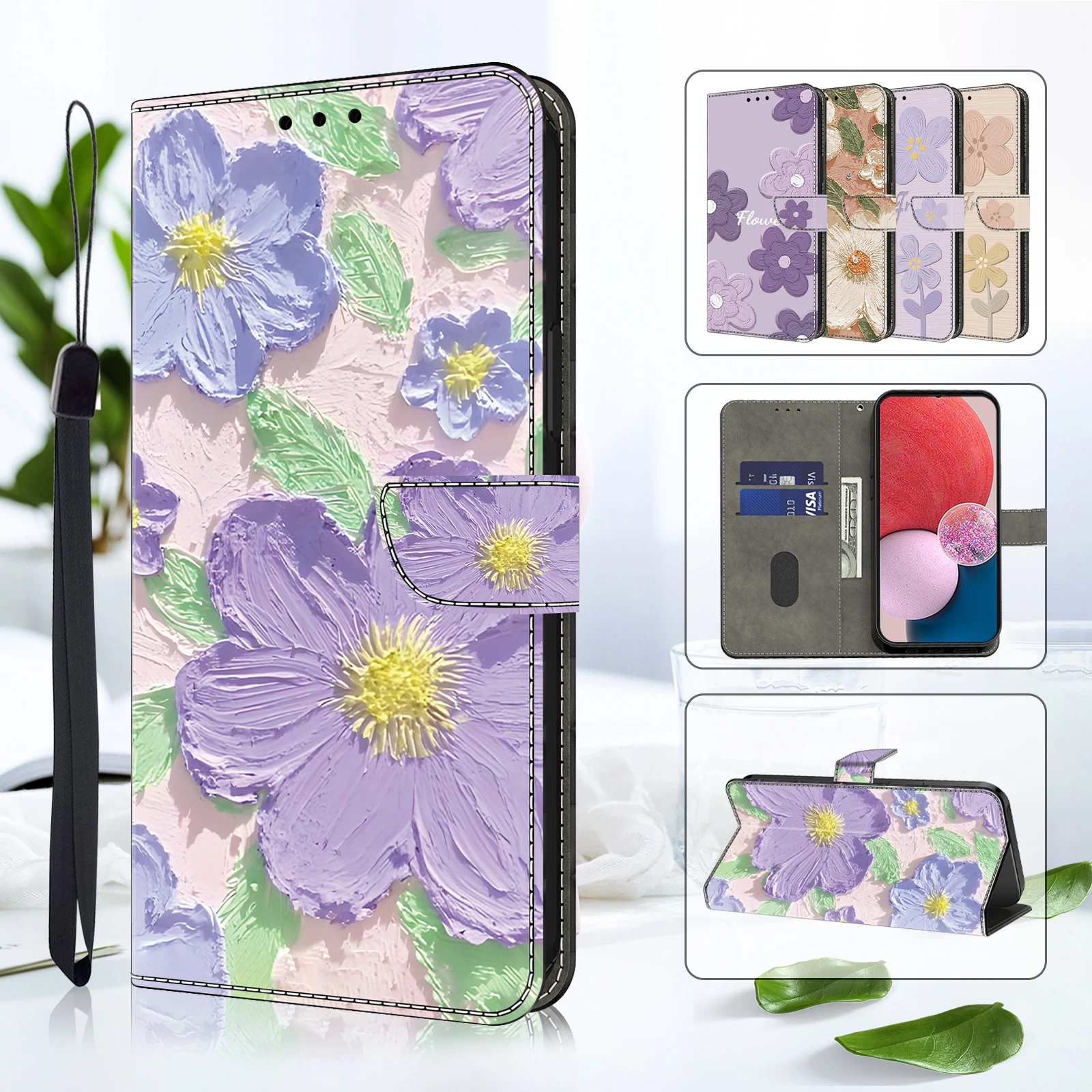Magnetic Flip Wallet Leather Phone Case
